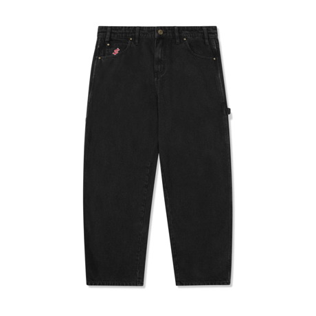 CASH ONLY BLOCKOUT DENIM JEANS WASHED BLACK