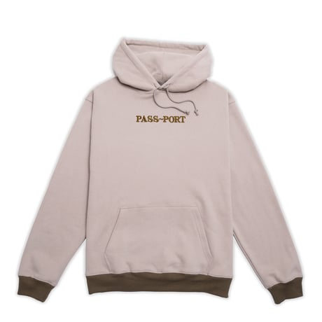 PASSPORT OFFICIAL CONTRAST ORGANIC HOODIE - KHAKI