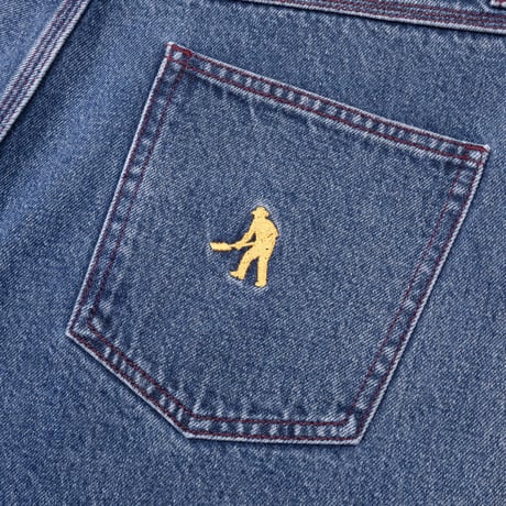 PASSPORT WORKERS CLUB DENIM JEAN - WASHED DARK INDIGO