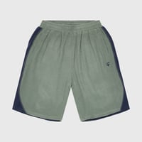 SEXHIPPIES GRID FLEECE SHORTS SAGE / NAVY