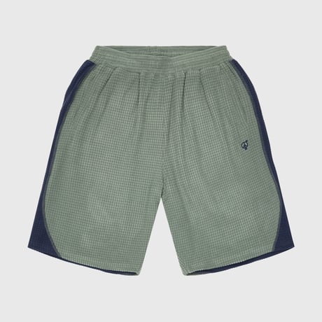 SEXHIPPIES GRID FLEECE SHORTS SAGE / NAVY