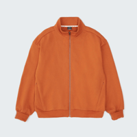 PWA CURLY SWEAT ZIP-UP TOPS ALMOND