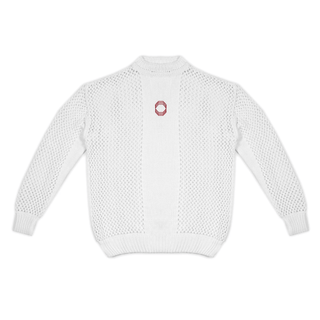 OCTAGON WEB KNITTED SWEATER WHITE