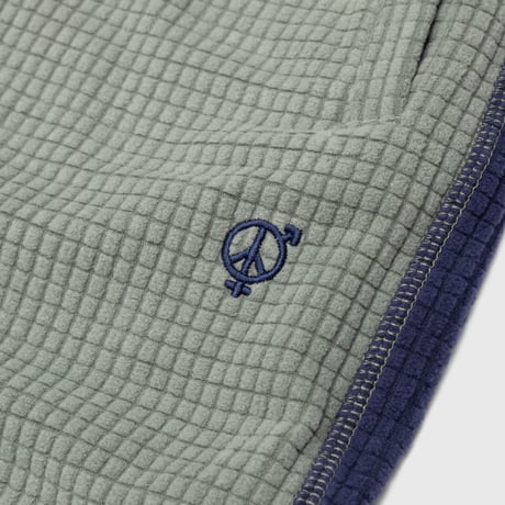 SEXHIPPIES GRID FLEECE SHORTS SAGE / NAVY