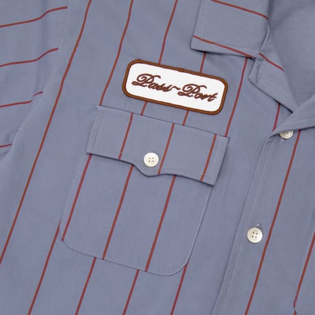 PASS~PORT STRIPED CASUAL SHIRT - LIGHT BLUE