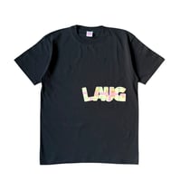 LAUG PLAID LOGO TEE BLACK