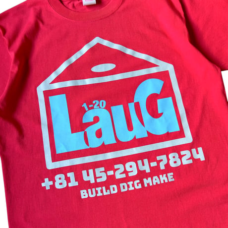 LAUG HOME LOGO TEE RED