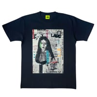 LAUG SHIMPEI COLLAGE TEE NAVY