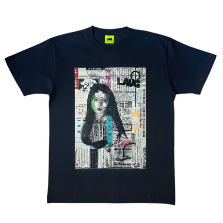 LAUG SHIMPEI COLLAGE TEE NAVY