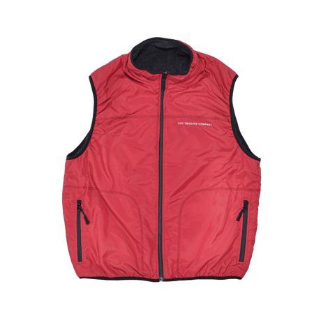 POP TRADING COMPANY REVERSIBLE VEST ANTHRACITE/RIO RED
