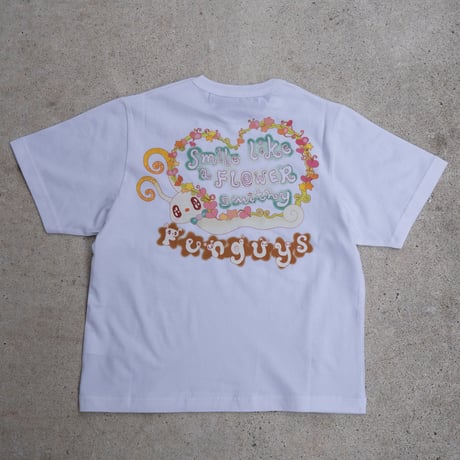 FUNGUYS BABY TEE SMILE LIKE A FLOWER WHITE