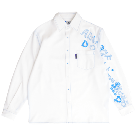 ADWYSD HANDSTYLE LONGSLEEVE SHIRT WHITE