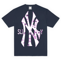 SLINKY YANKEES BOOTLEG TEE NAVY