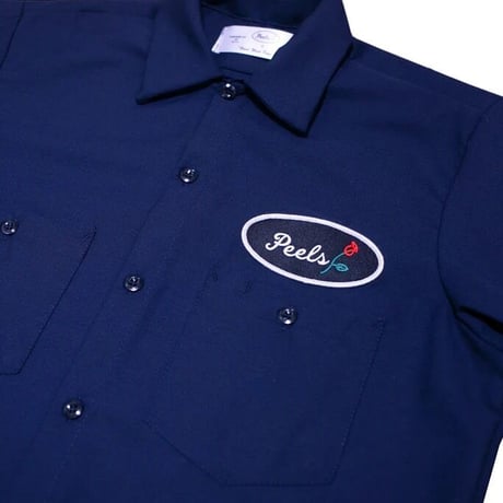 PEELS NAVY OVAL PATCH WORK SHIRT