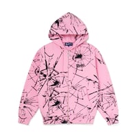 BOTT SHATTERED ZIP HOODIE PINK