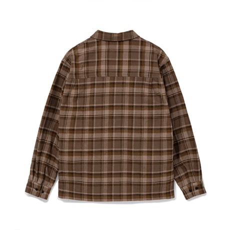 BoTT ZIP-UP FLANNEL SHIRT BROWN