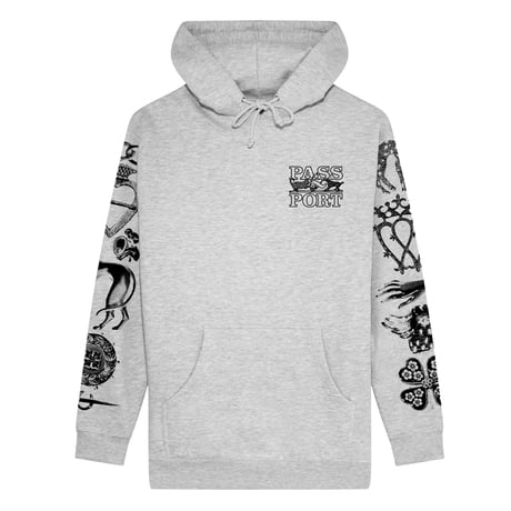 PASSPORT TRINKETS HOODIE  ASH