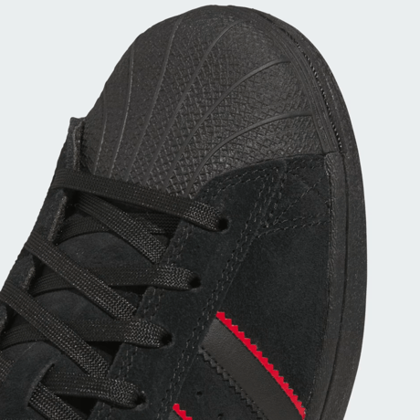 ADIDAS SUPERSTAR ADV × FELIPE CORE BLACK / BETTER SCARLET