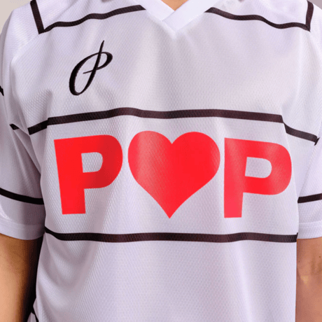 POP TRADING COMPANY STRIPED SPORTIF SHIRT WHITE
