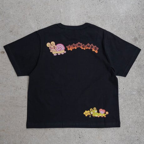 FUNGUYS BABY TEE SMILE LIKE A FLOWER #2  BLACK