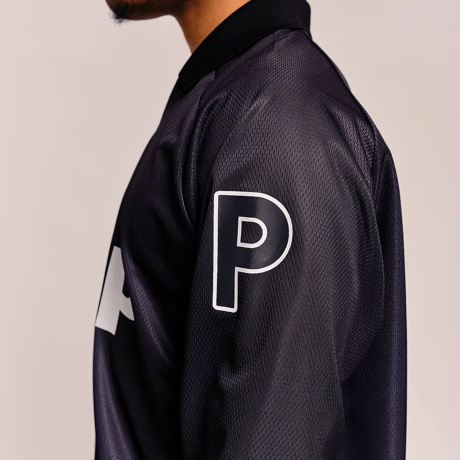 POP TRADING COMPANY LONGSLEEVE SHIRT BLACK/ANTHRACITE