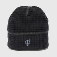 SEXHIPPIES REVERSIBLE GRID FLEECE BEANIE BLACK / MID GREY