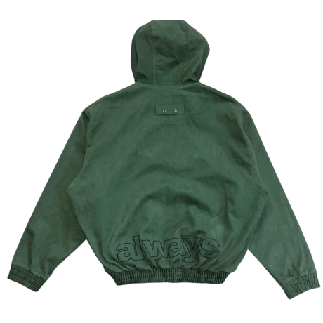 ADWYSD TWO TONE CANVAS BOMBER JACKET GREEN