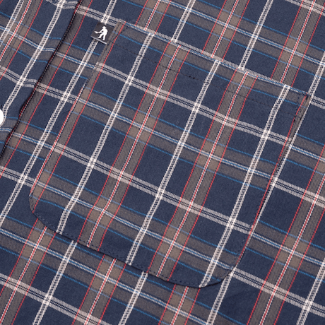 PASS~PORT CHECK LONG SLEEVE SHIRT - NAVY