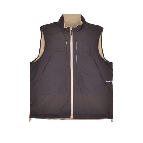 POP TRADING COMPANY REVERSIBLE SAFARI VEST DELICIOSO/WHITE PEPPER
