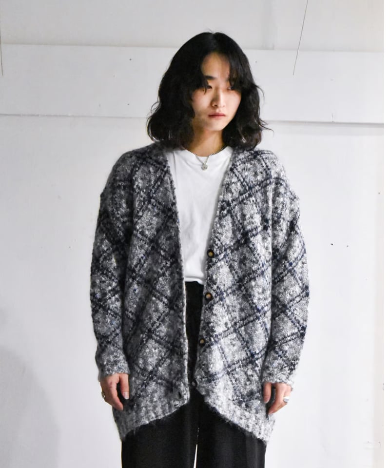 kobe】mohair check long cardigan | SHIRO VINTAGE