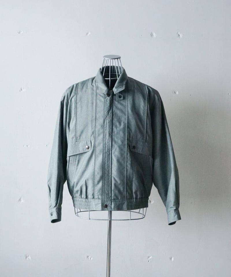 himeji】“CREALY”stand collar nylon blouson jack
