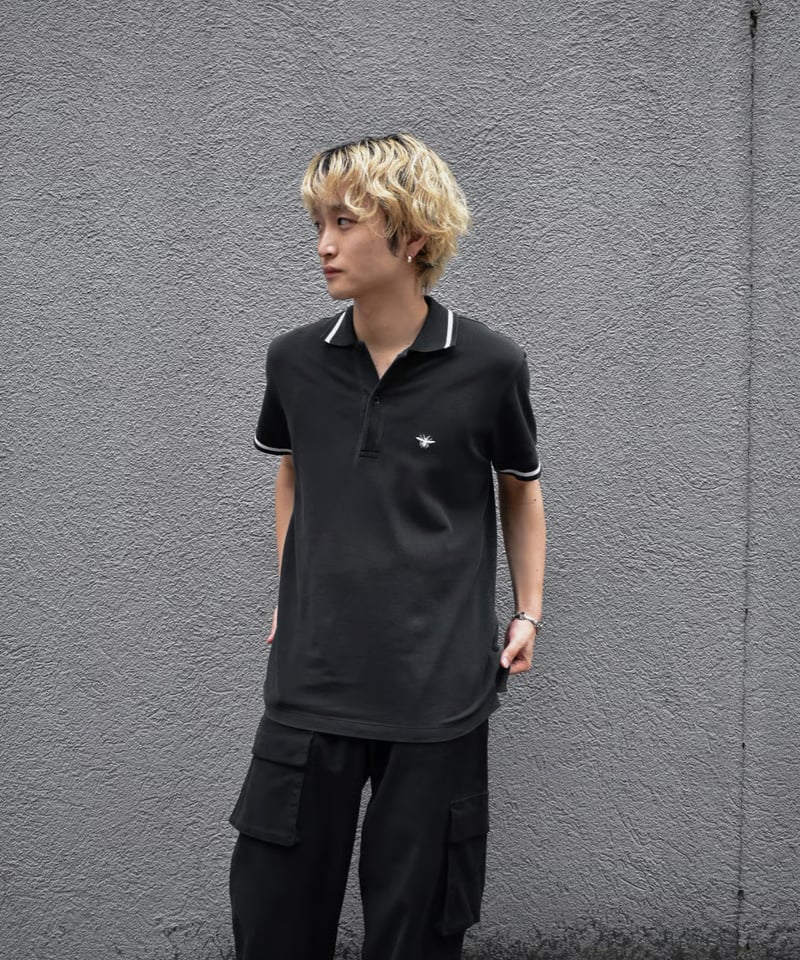 kyoto】''Dior'' honey-bee lined polo shirt（ky14