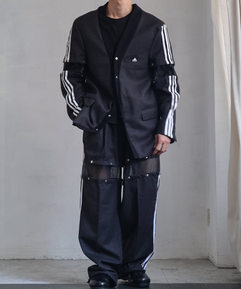 adidas" × vintage suit remake set up charcoal ...