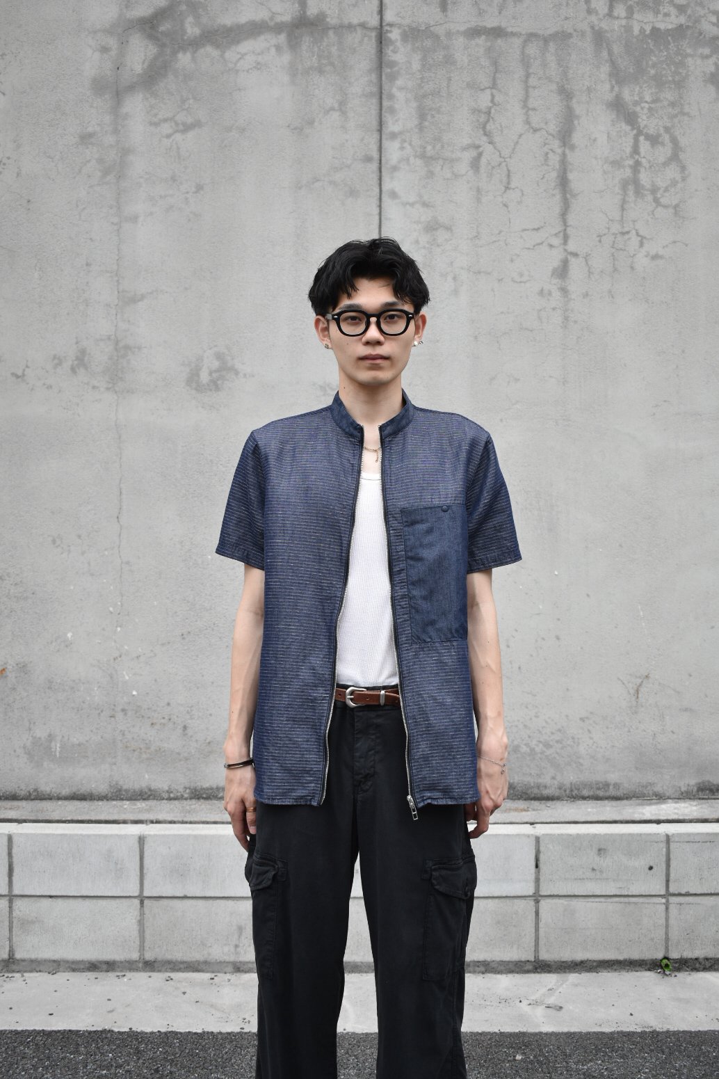 kyoto】''EMPORIO ARMANI'' double zip short slee