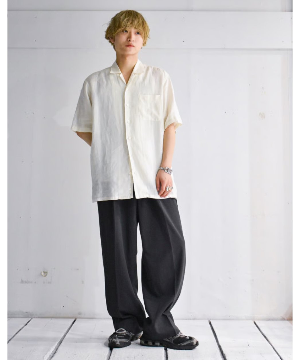 kyoto】''GIORGIO ARMANI'' wide tapered slacks (