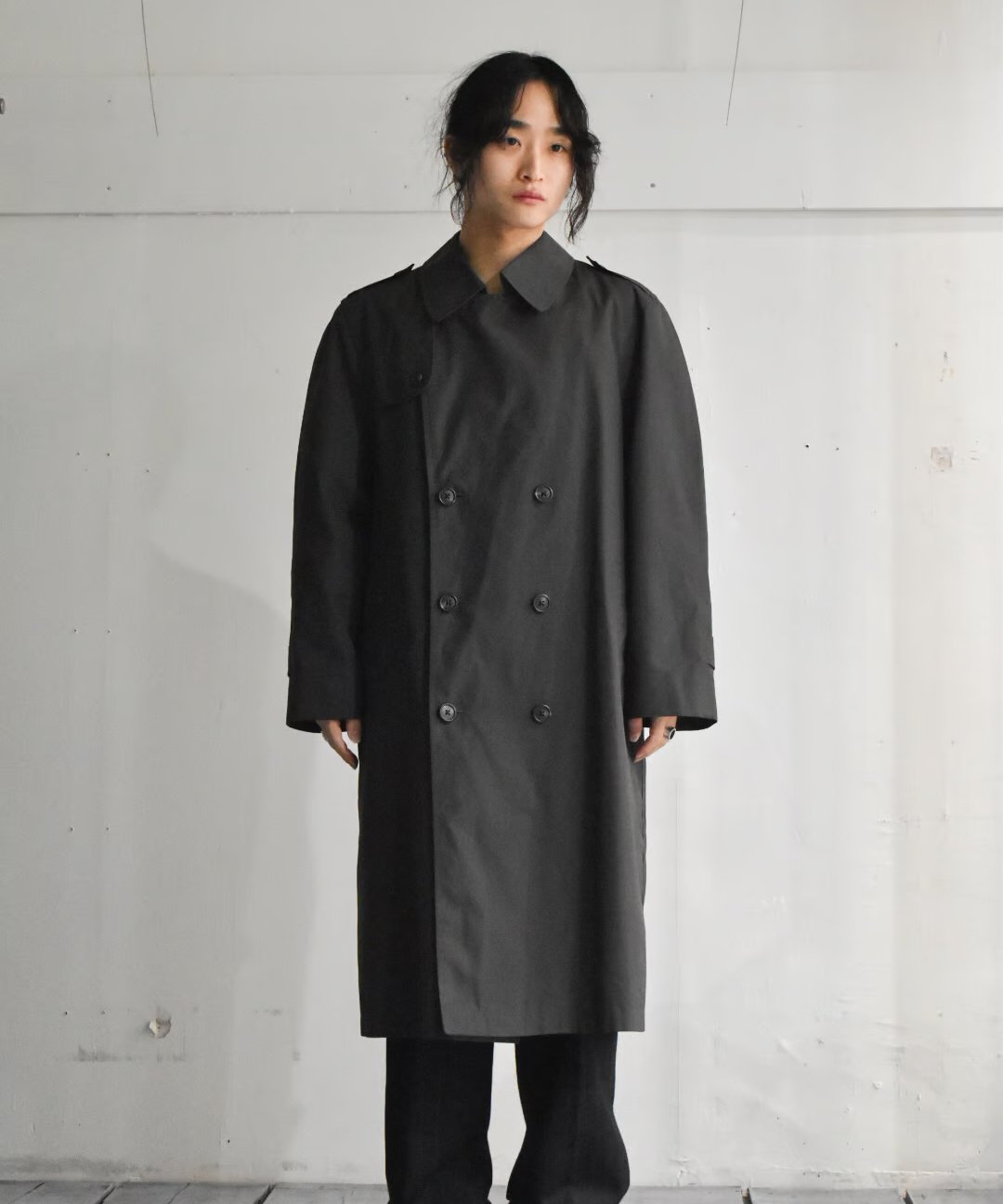 Dior トレンチコート グレー L kyoto】''Christian Dior'' trench coat dark-gray