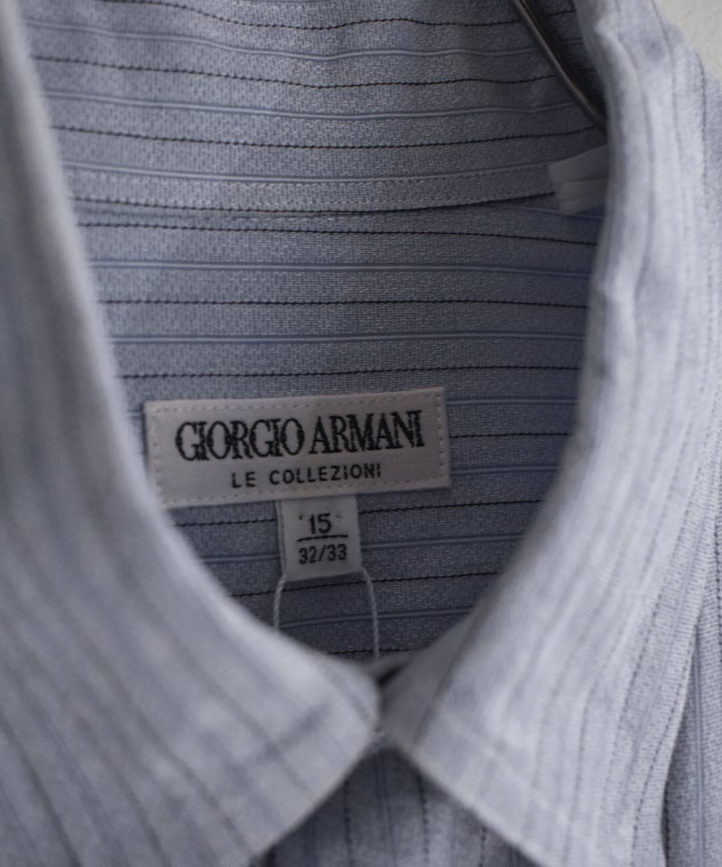 kyoto】''ARMANI'' stripe designed shirt saxe-bl
