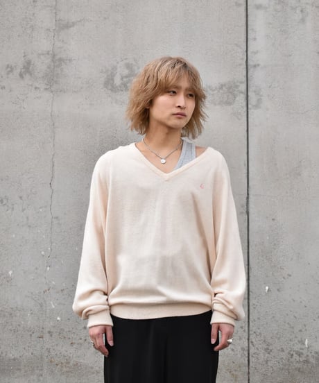 ニット/セーター france vintage ribbon knit. セール 50%OFF】W FACE NECK RIBBON KNIT TOPS(505135647