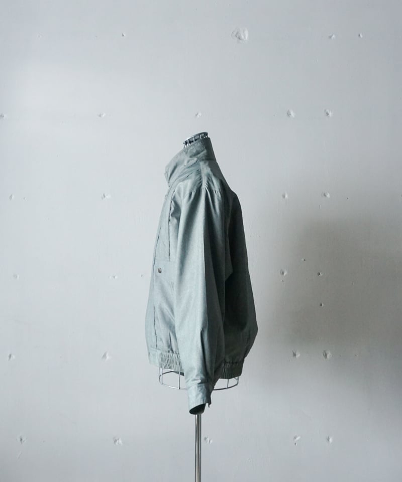 himeji】“CREALY”stand collar nylon blouson jack