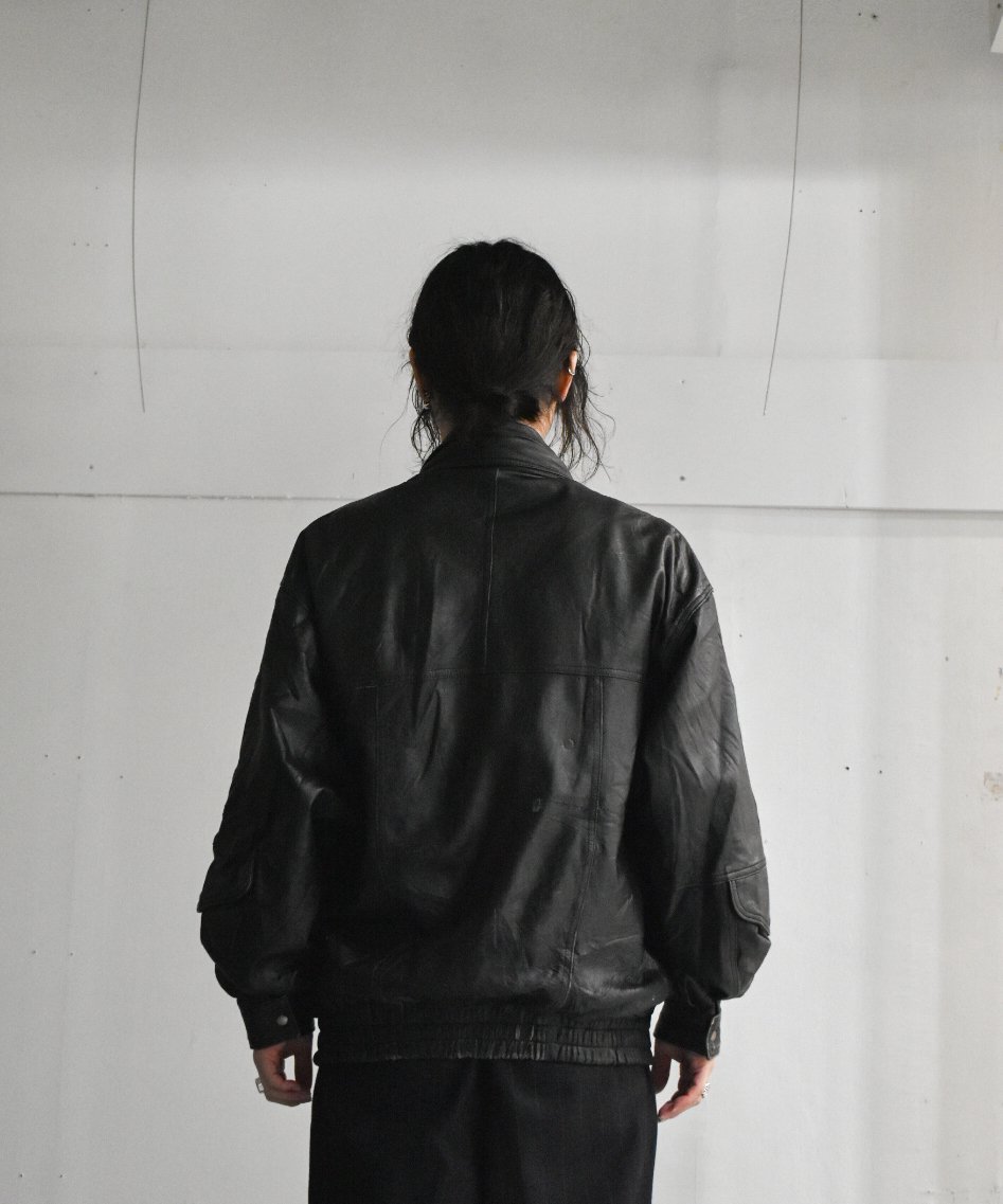 kyoto】zip high-neck leather jacket (KY12) | SH