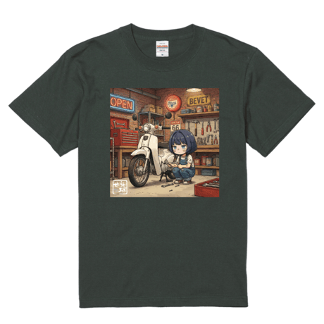 整備する光景Tシャツ せいらん工房