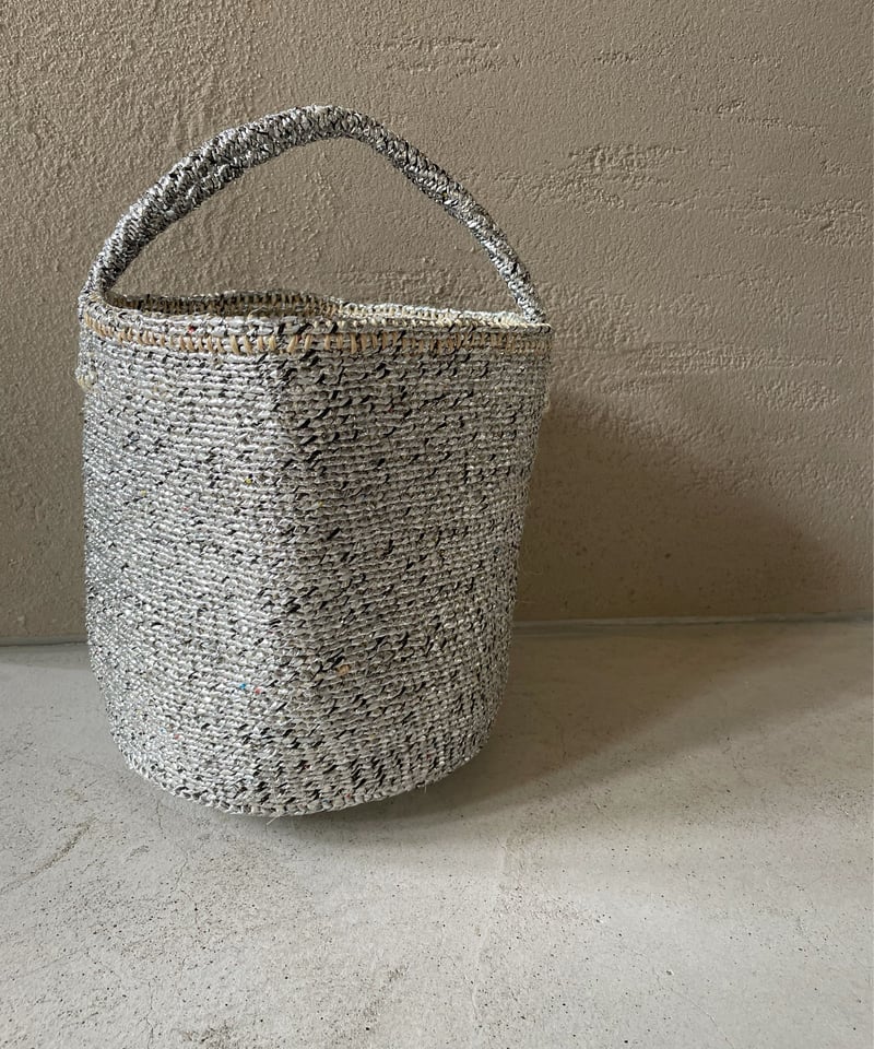RECTANGLE Silver basket small tote | permane