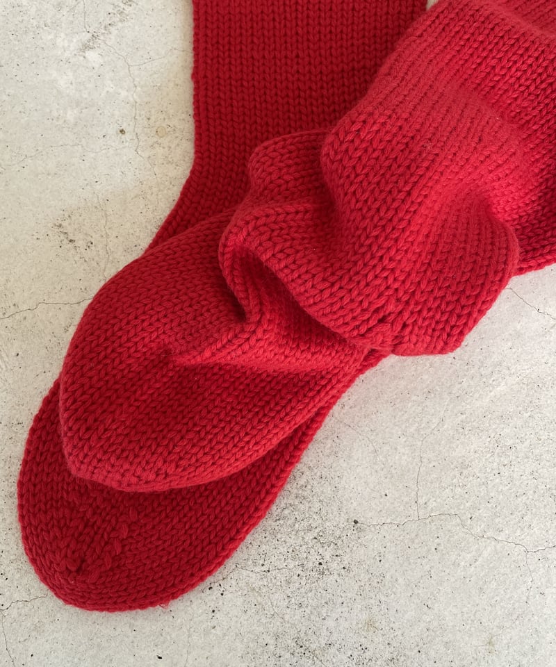 MEG KNITTING さんのウール手編み靴下 MEG KNITTING さんの