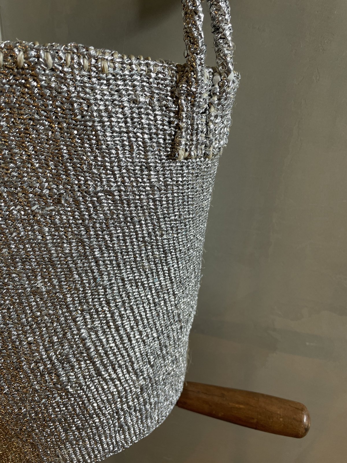 RECTANGLE Silver basket large shoulder | perm