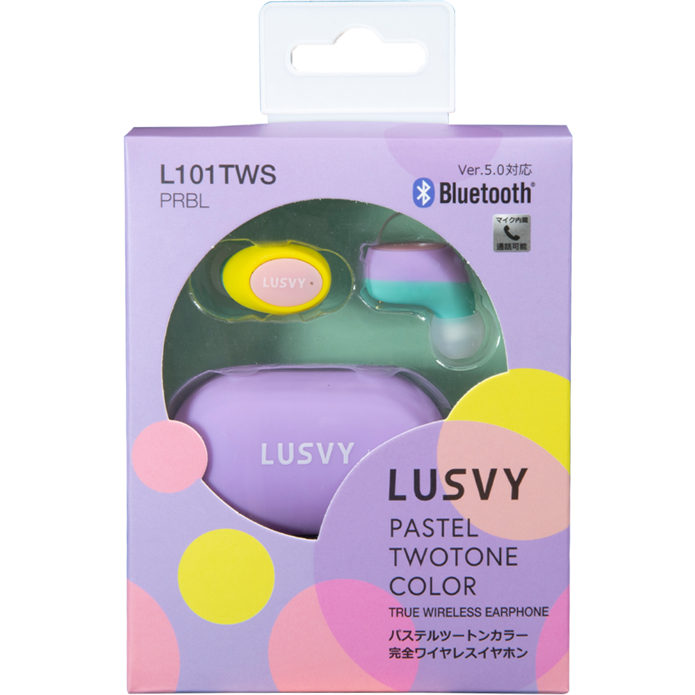 LUSVY L101TWSBLYE YELLOW 完全ワイヤレスイヤホン - ヘッドホン