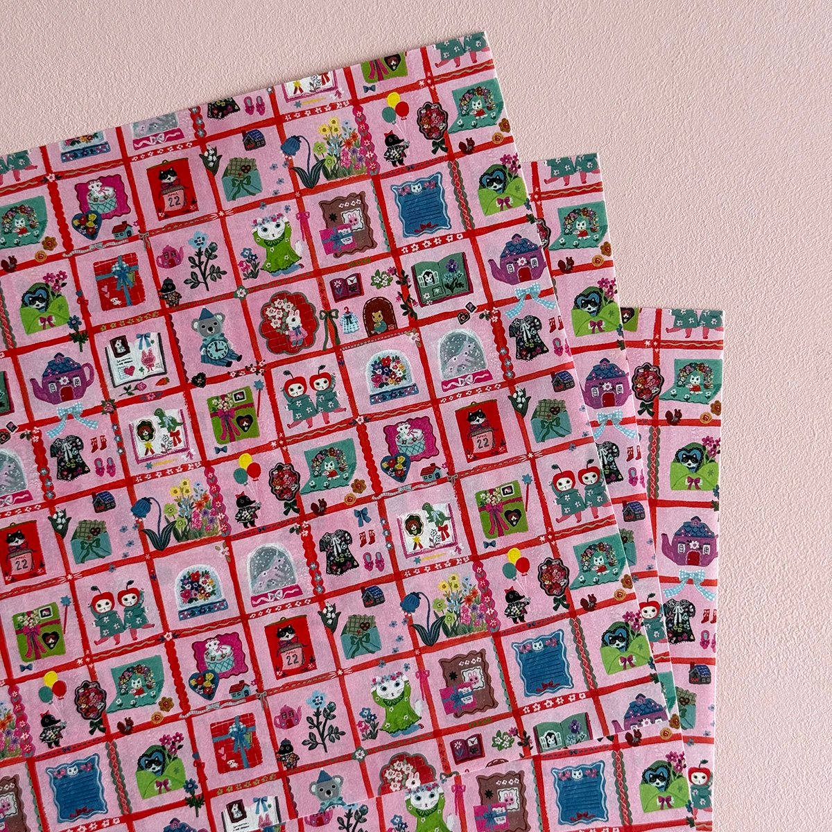 【d-1386】デザインペーパー デザインペーパー チェック | yumi kitagishi