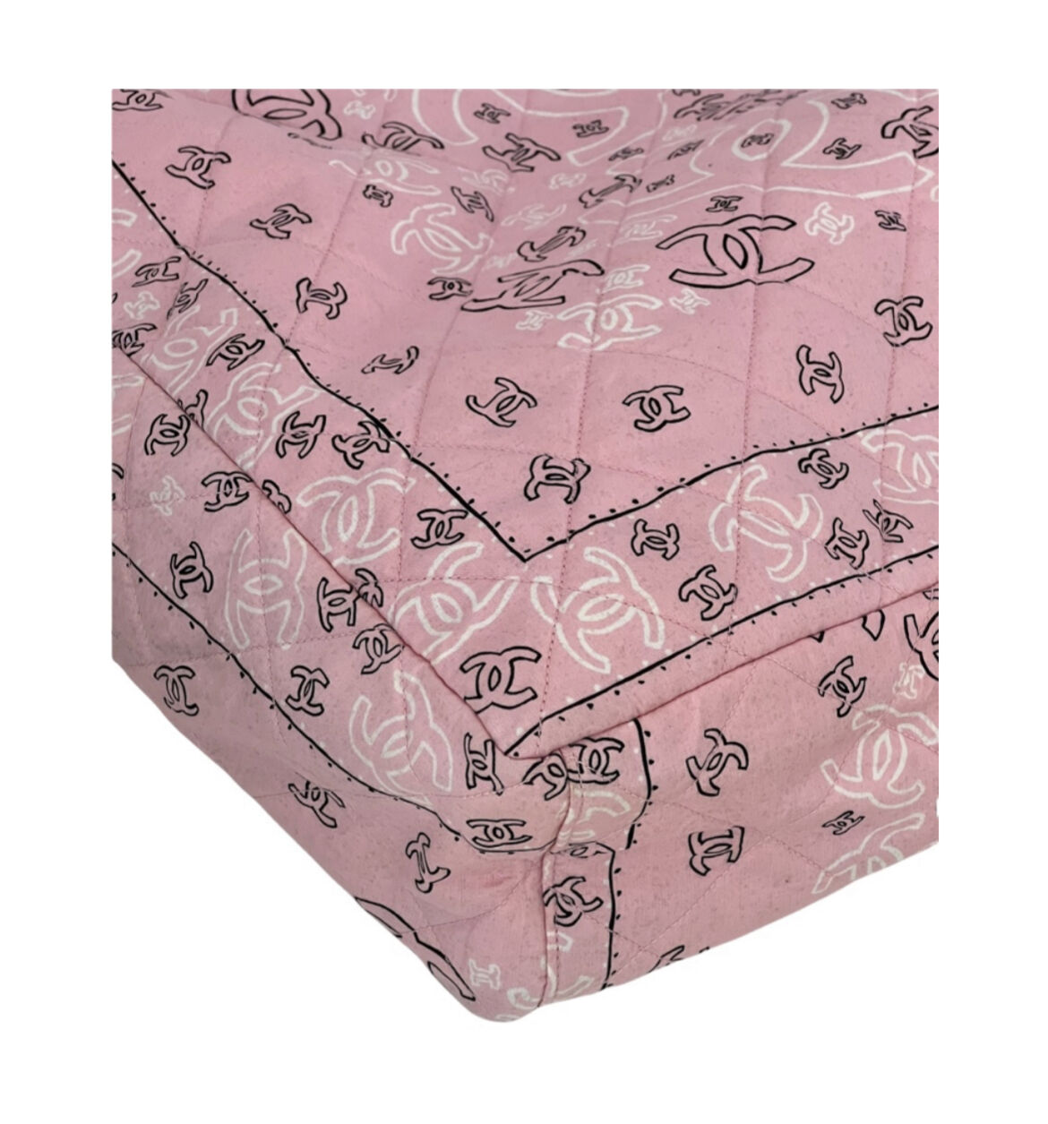 CHANEL VINTAGE PINK CC BANDANA PRINT XL TOTE |