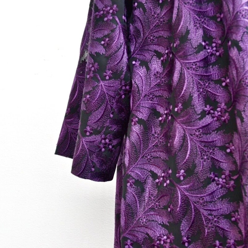 受注生産】紫レースコートドレス【あなたの着物で作ります】【ほどき代