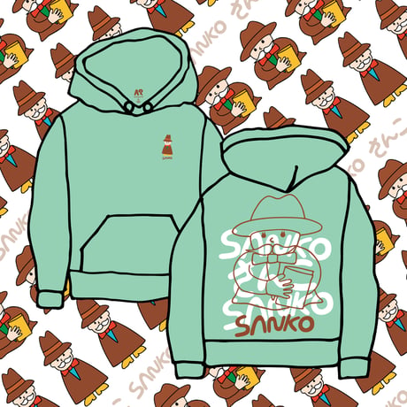 燦庫-SANKO- HOODIE MINT GREEN