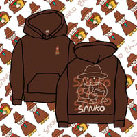燦庫-SANKO- HOODIE DARK CHOCOLATE